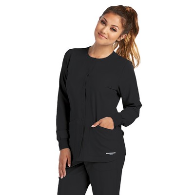 Skechers - Women's Two-Pocket Snap-Front Stability Warm-Up Scrub Jacket