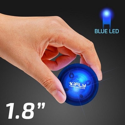 1.8" Blinky Blue Rubber Bounce Ball, Impact Activated LED - PRINTED