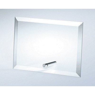 Beveled Horizontal Rectangle Award with Aluminum Pole (8"x6")