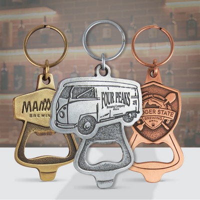 Custom 2 in 1 Can and Bottle Key Chain Opener (Classic)
