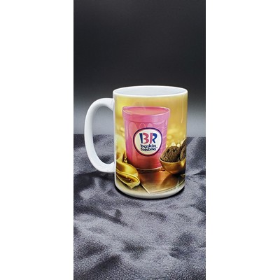 15oz White Ceramic Sublimation Coffee Mug