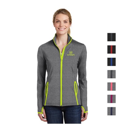 Sport-Tek® Women's Sport-Wick® Stretch Contrast Full-Zip Jacket