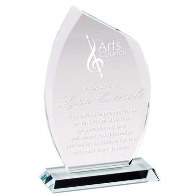 7" Modern Glass Flame Award