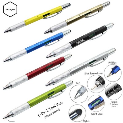 Plastic Barrel 6" 1 Tool Pen