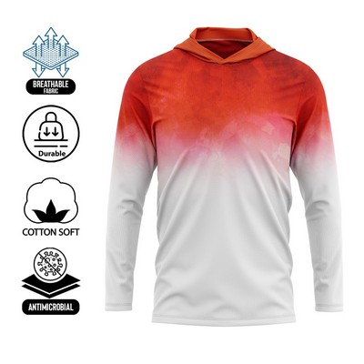 Unisex & Kids' Sublimation 160G Brushed Milk Silk Long Sleeve Hooded T-Shir
