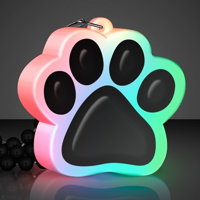 Light Up Paw Print Bead Necklace - PRINTED