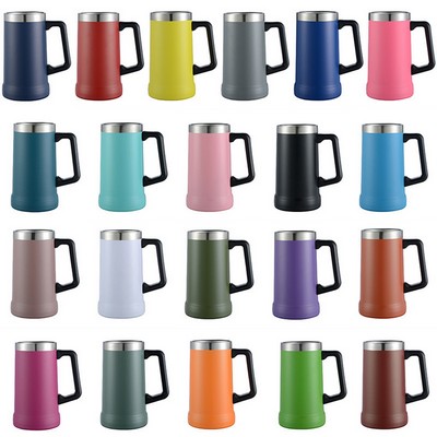 20 Oz Stainless Steel Beer Mug with Handle