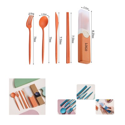 Portable Smiley Single Travel Cutlery Set