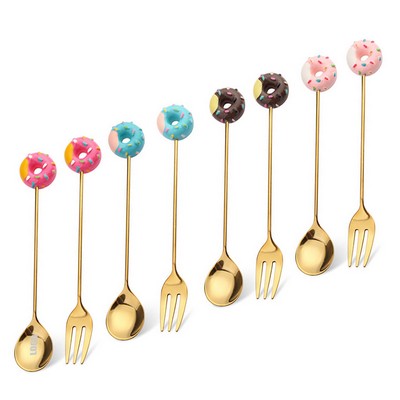 Doughnut Dessert Coffee Spoon Or Fork - Express