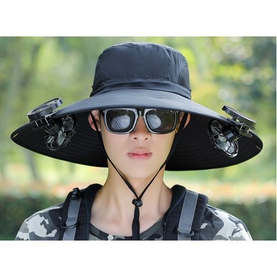 USB Fan Hat Fishman Cap
