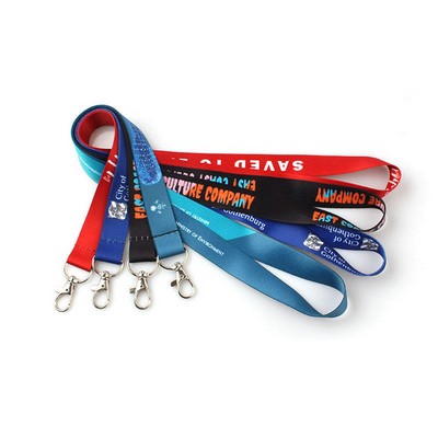 1" Full Color Dye-Sublimation Lanyard With Lobster Clasp