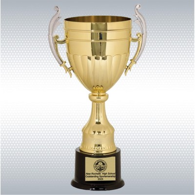 16 3/4" Gold/Silver Plastic Completed Cup Trophy