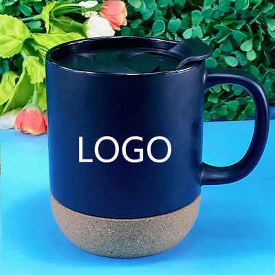 12 Oz. Cork Base Ceramic Mug