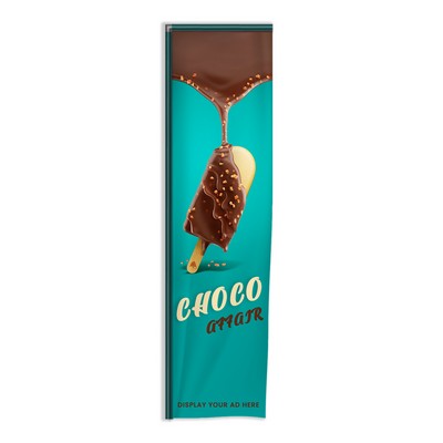 9'X28" wPoly Digital Custom Tower Flag