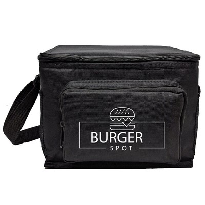 6 Pack Poly Cooler bag with Side Pockets