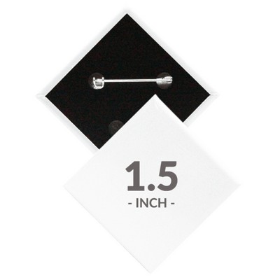 1.5 X 1.5 Inch Diamond Custom Buttons