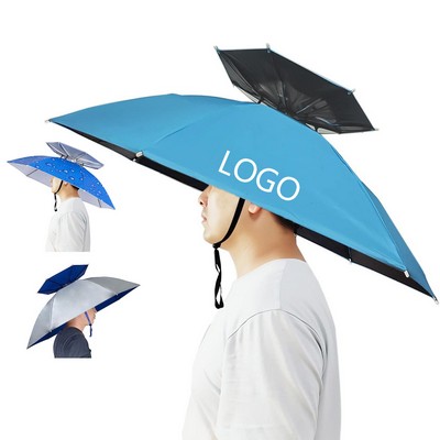 30" Hands Free Head Umbrella Hat