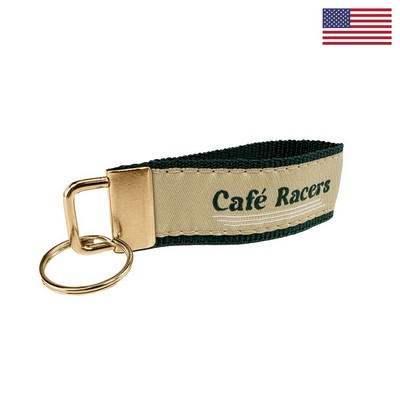 1" x 3" Woven Key Strap w/ Gold-Colored Hardware - "Elite" Weave
