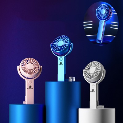 Mini USB Desktop Handheld Fan With 5-Speed Adjustable USB Rechargeable Fan