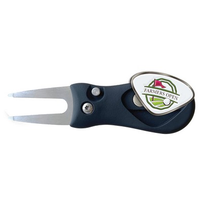 Switchblade Action Divot Repair Tool