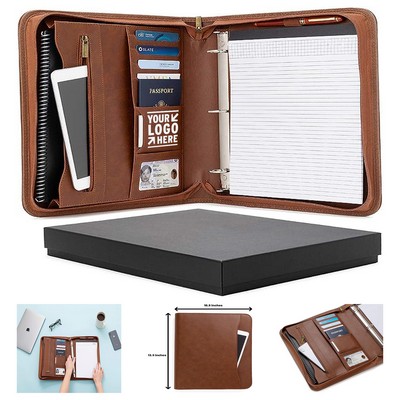 13.5 x 10.5" Professional Faux Leather Padfolio Binder