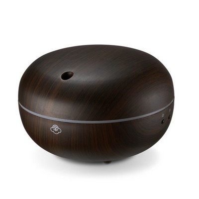Serene House Macaron Dark Wood Ultrasonic Aroma Diffuser, Dark Brown