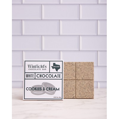 Square Cookies & Cream White Chocolate Bar