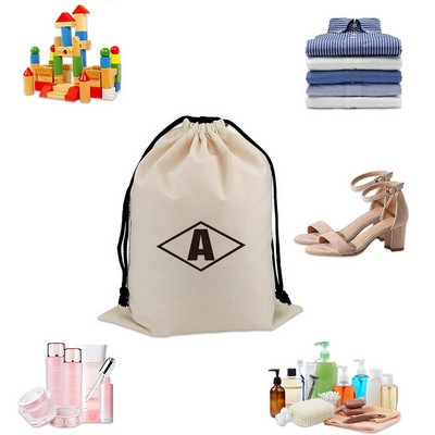 Reusable Cotton Shoe Bags with Drawstring Pouch
