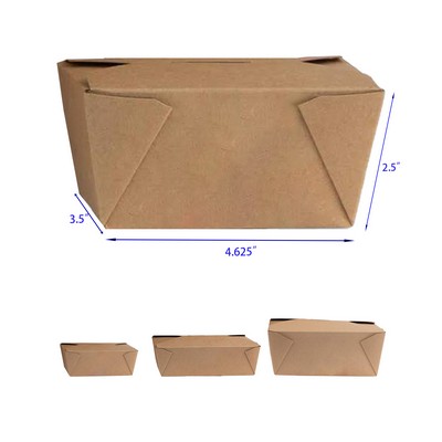 Leak Resistant Microwaveable Kraft Food Container