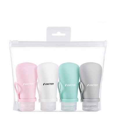 2OZ Portable Refillable Traveling Size Liquid Containers ( 4pcs Set )