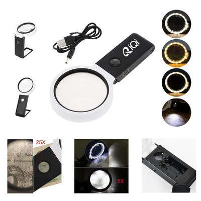 Foldable Magnifying Glass With Light And Stand