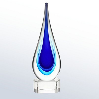 Tear Drop - Clear/Blue - Small