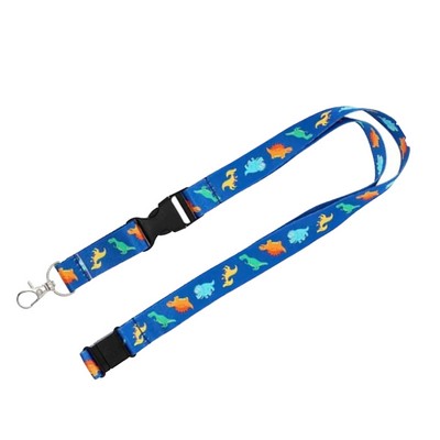 3/4" Full Color Lanyard with Additional Safety Breakaway and Buckle Release
