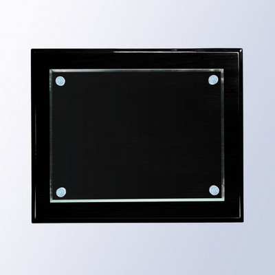 Large Black Premium Piano Finish Plaque-Glass