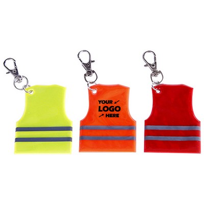 Creative PVC Reflective Vest Keychain