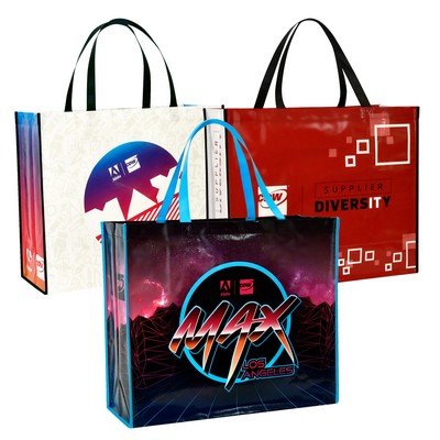 Full-Color Laminated Non-Woven Custom Promotional Tote Bag (20"x17"x8")