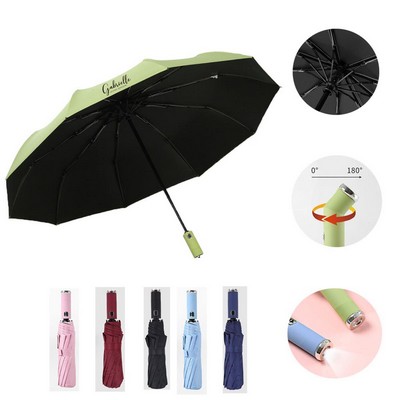 Reverse Rain Umbrellas With Flashlight