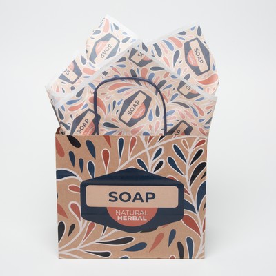 Handle Shopper w/Tissue Paper Bundle