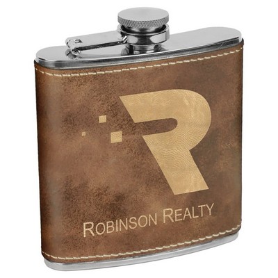 6 oz. Leatherette Stainless Steel Flask
