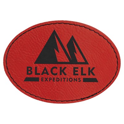 Oval Leatherette Patch with Adhesive