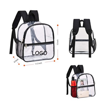 Transparent Waterproof Pvc Backpack With Mesh Pockets