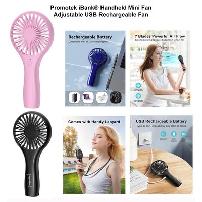Promotek iBank® USB Rechargeable Handheld Fan