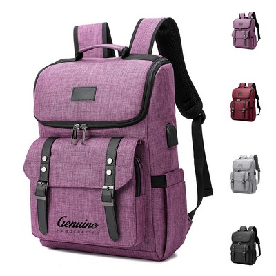 Vintage Travel Laptop Backpack