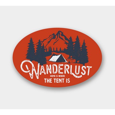 Oval - Permanent Writeable Matte Sticker - 6" x 4"