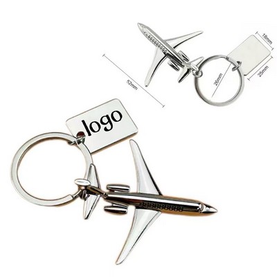 Metal Airplane Keychain