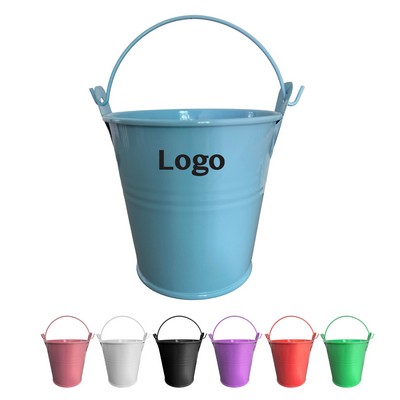 Mini 7oz Metal Bucket – Candy Color Planter & Party Favor Tin