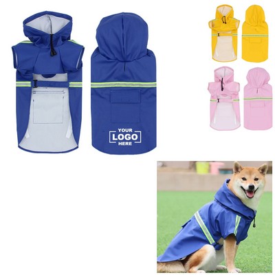 Adjustable Pet Water Proof Clothes Lightweight Rain Jacket Poncho