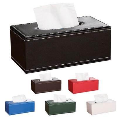 PU Leather Tissue Box W/ Modern Look