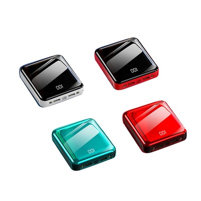 Mirror Digital Display Power Bank W/ Charging Cable