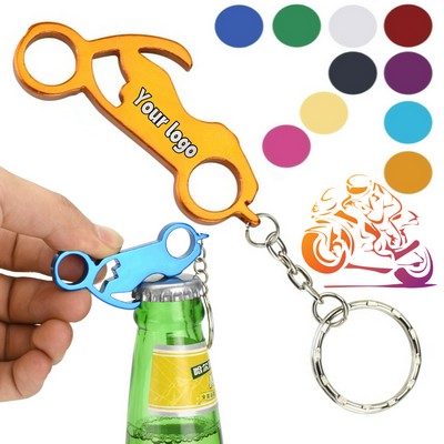 Custom Motorcycle Shape Metal Beer Bottle Opener Keychain